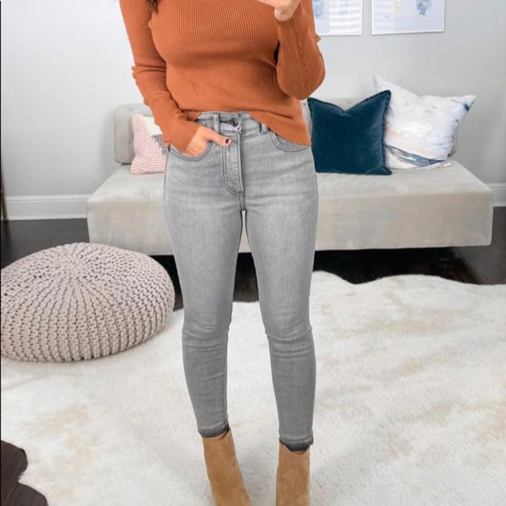 Gray skinny jeans Express